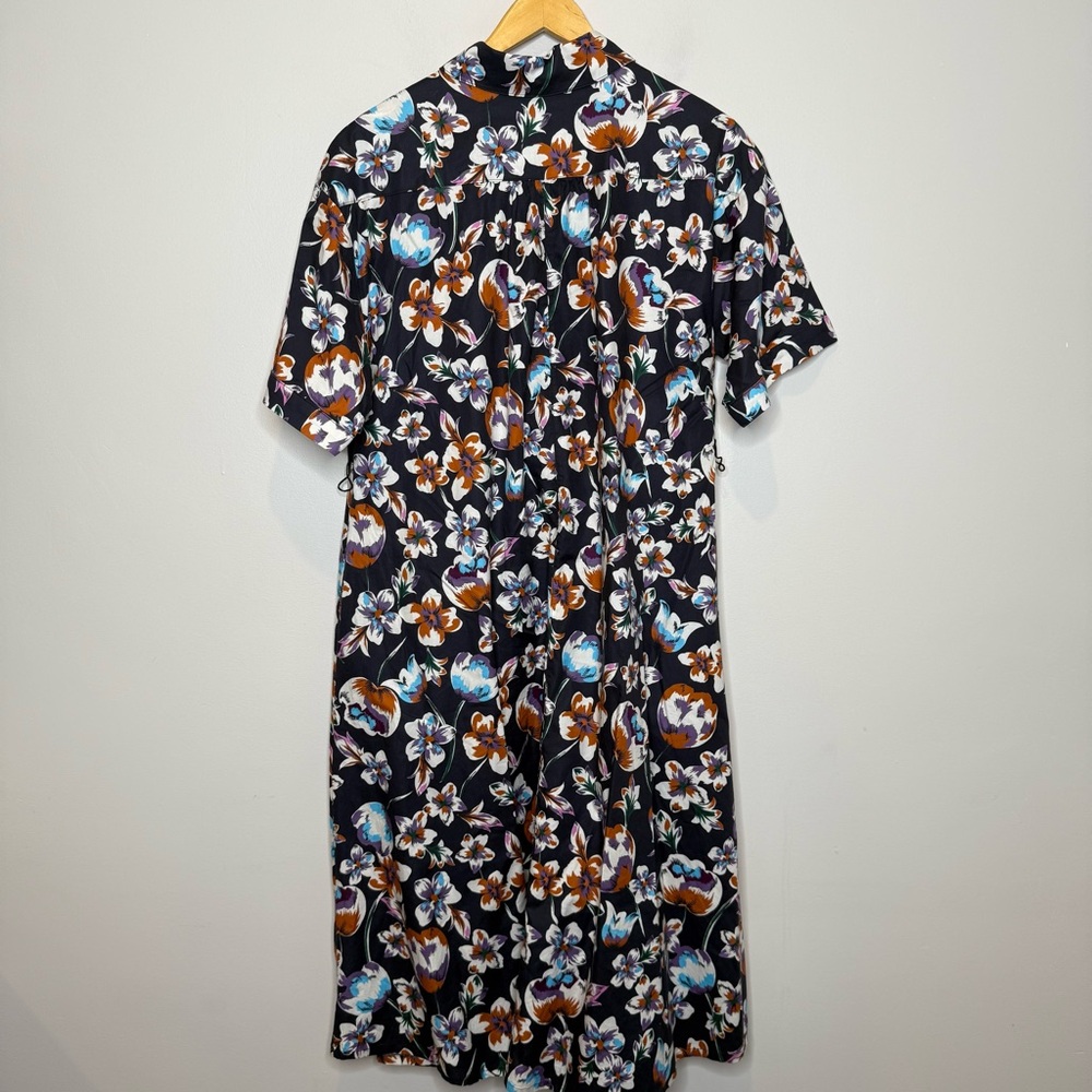 TUCKER NYC Sarah Shirtdress in Black Georgia Blossoms in Black M - Picture 10 of 10